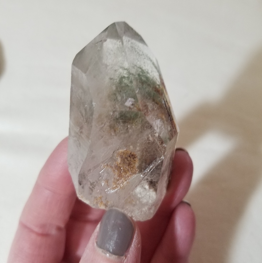 Clear Quartz with Chlorite from Brazil